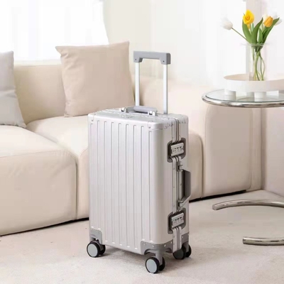 Alle aluminium magnesium legering bagage vrouwen en mannen aluminium legering staafdoos aluminium frame 26 &quot;metalen koffer