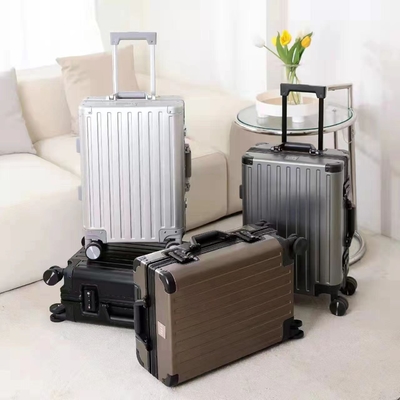 Alle aluminium magnesium legering bagage vrouwen en mannen aluminium legering staafdoos aluminium frame 26 &quot;metalen koffer