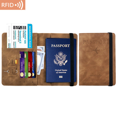 AMAZON PU LEER PASSPORT BAG RFID MULTI-FUNCTIONALE PASSPORT HOLDER PASSPORT DEKKER paspoort DEKKER