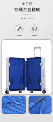 Alle-metalen koffer-alle-aluminium koffer 20 inch aluminium-magnesium legering trolley box multi-wheel aluminium frame koffers