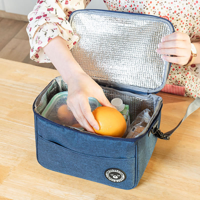 LUNCH BOX HANDBAG Kwadraat geïsoleerde tas aluminium folie verdikt bentoboek kantoor studenten brengen maaltijden grote kap
