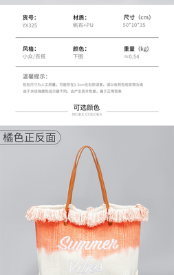 GEBROIDERDE TOTE TASSEL DESIGN CANVAS BAG GEBROIDEN ALFABET CANVAS Onderarm Nieuwe schouder ZOMER Hoge capaciteit dameszak