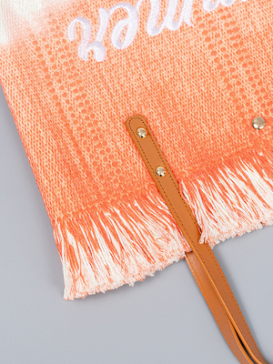 GEBROIDERDE TOTE TASSEL DESIGN CANVAS BAG GEBROIDEN ALFABET CANVAS Onderarm Nieuwe schouder ZOMER Hoge capaciteit dameszak