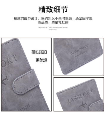 Anti-diefstal Nieuwe reis MULTI-FUNCTIONALE PASPOORT TICKET DOCUMENT PROTECTIE HOUS RFID BUCKLE CARD BAG