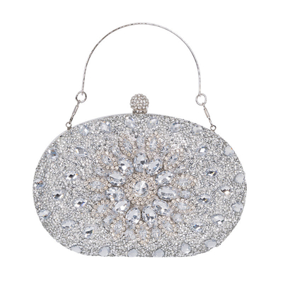 Zonnebloem met diamant inkrusted diner tas dames mode banket Clutch all-match jurk avondtas