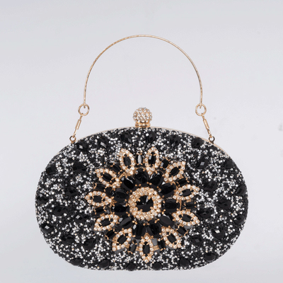 Zonnebloem met diamant inkrusted diner tas dames mode banket Clutch all-match jurk avondtas