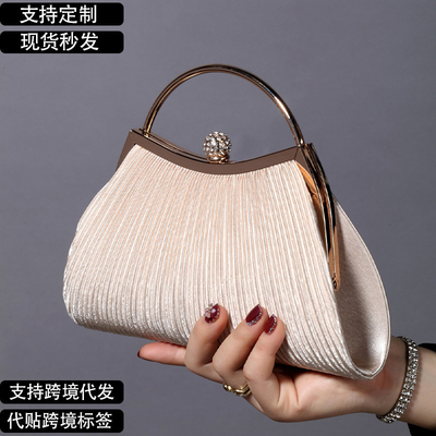 EUROPA EN DE VEREENIGDE STATEN RETRO SOLID COLOR gepleteerde handring mode slot gesloten diner tas keten crossbody tas