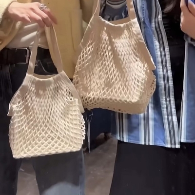 WATTON NET BAG INHOUDING BAG Vruchten en groenten HANDELER SUPERSHOPPING BAG TOTE BAG KLEINE WENENEN VROUWENBAG
