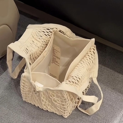 WATTON NET BAG INHOUDING BAG Vruchten en groenten HANDELER SUPERSHOPPING BAG TOTE BAG KLEINE WENENEN VROUWENBAG