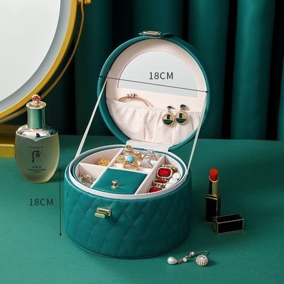KINESE STYLE HANDDECORATION BOX HIGH-GRADE JUWELERY BOX GROTE Capaciteit waterdicht PORTABLE JUWELERY BOX Huishoudelijk Multi-