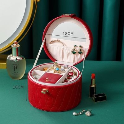 KINESE STYLE HANDDECORATION BOX HIGH-GRADE JUWELERY BOX GROTE Capaciteit waterdicht PORTABLE JUWELERY BOX Huishoudelijk Multi-