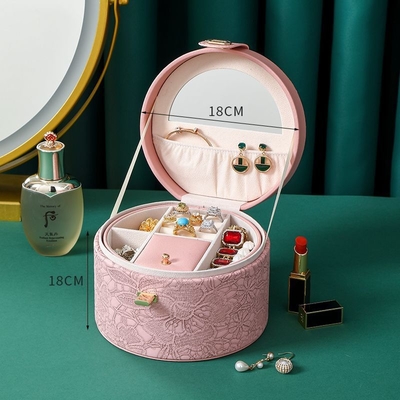 KINESE STYLE HANDDECORATION BOX HIGH-GRADE JUWELERY BOX GROTE Capaciteit waterdicht PORTABLE JUWELERY BOX Huishoudelijk Multi-