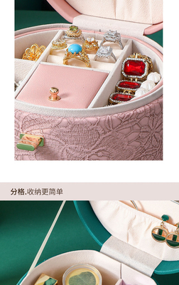 KINESE STYLE HANDDECORATION BOX HIGH-GRADE JUWELERY BOX GROTE Capaciteit waterdicht PORTABLE JUWELERY BOX Huishoudelijk Multi-