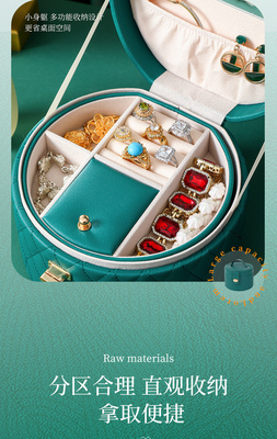 KINESE STYLE HANDDECORATION BOX HIGH-GRADE JUWELERY BOX GROTE Capaciteit waterdicht PORTABLE JUWELERY BOX Huishoudelijk Multi-