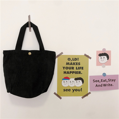 Artsy Corduroy tas Casual draagbare MINI dames Clutch tas Vintage kleding tas Bento tas
