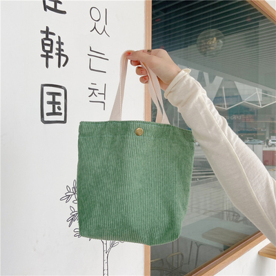 Artsy Corduroy tas Casual draagbare MINI dames Clutch tas Vintage kleding tas Bento tas