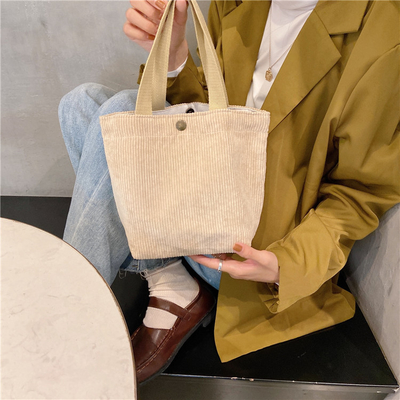 Artsy Corduroy tas Casual draagbare MINI dames Clutch tas Vintage kleding tas Bento tas