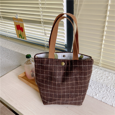 Artsy Corduroy tas Casual draagbare MINI dames Clutch tas Vintage kleding tas Bento tas