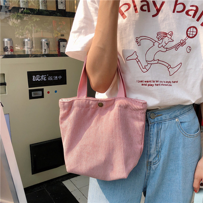 Artsy Corduroy tas Casual draagbare MINI dames Clutch tas Vintage kleding tas Bento tas