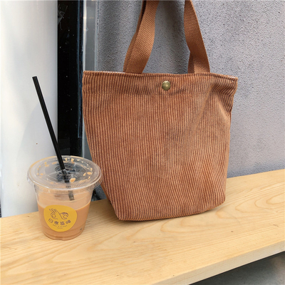 Artsy Corduroy tas Casual draagbare MINI dames Clutch tas Vintage kleding tas Bento tas