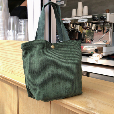 Artsy Corduroy tas Casual draagbare MINI dames Clutch tas Vintage kleding tas Bento tas