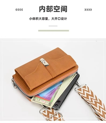 DAMEN'S BAG 2023 AUTUMN AND WINTER Nieuwe dames' single shoulder crossbody bag breedband mobiele telefoon tas grote capaciteit S