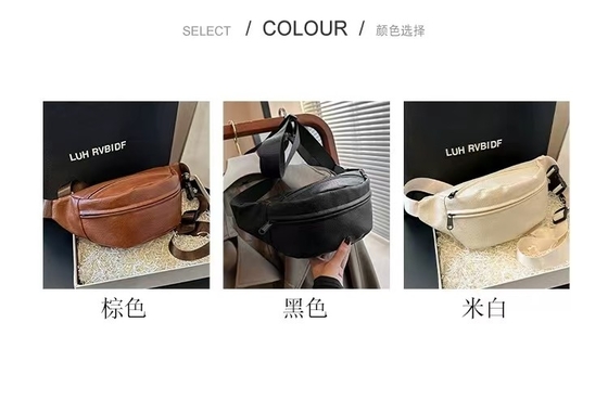 Ultra lichte unisex borsttas eenvoudige vaste kleur Fanny pack merk mannen crossbody tas schoudertas