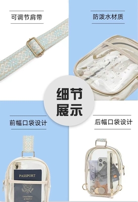 TPU TRANSPARENT ANTI-SPLASH borstzak,LULU TRANSPARENT BAG LULU CROSSBODY SCHULDERBAG