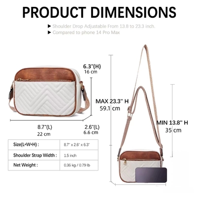 HOT QUILTED BROIDERY CHECK COLOR MATCHING VINTAGE SCHULTERBAG ZIPPER STRAP kruislichaam tas tas kleine vierkant tas