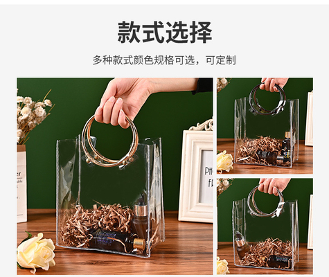 NS Transparante PVC TOTE BAG RONDE HAND WEDDING PARTNER KONDAG KONDAG KONDAG KONDAG