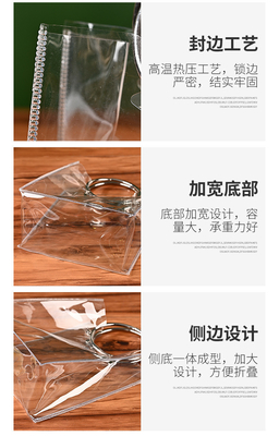 NS Transparante PVC TOTE BAG RONDE HAND WEDDING PARTNER KONDAG KONDAG KONDAG KONDAG