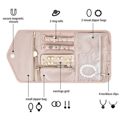 JEWELSERVINGSPAK ANTI-OXIDATIE halsketting oorbellen STUD-oorbellen armband ring delicate juwelen opslag doos PORTABLE