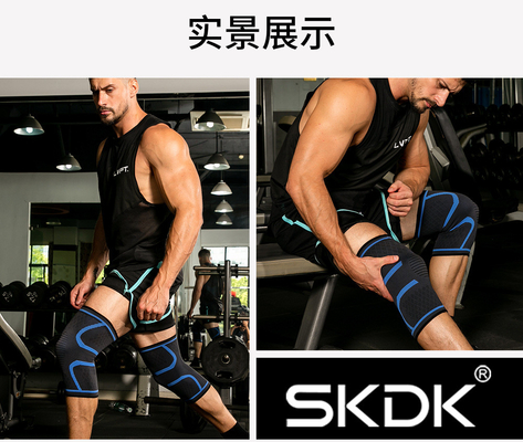 Nieuwe gebreide nylon sport kniepads voor mannen en vrouwen herfst en winter badminton hardlopen fitness kniepads buiten montage