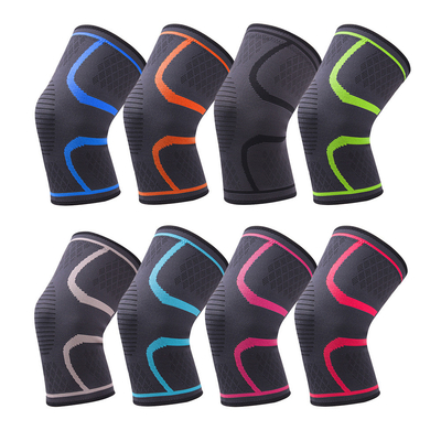 Nieuwe gebreide nylon sport kniepads voor mannen en vrouwen herfst en winter badminton hardlopen fitness kniepads buiten montage