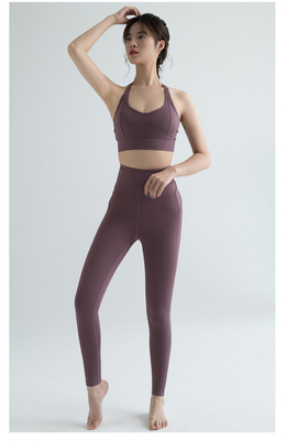 NEW HIGH WAIST YOGA PANTS Vrouwen EUROPA EN DE VEREENIGDE STATEN Perzik heup oefening strak hardlopen snelheid droog yoga kleding nek