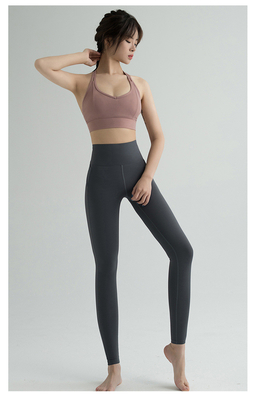 NEW HIGH WAIST YOGA PANTS Vrouwen EUROPA EN DE VEREENIGDE STATEN Perzik heup oefening strak hardlopen snelheid droog yoga kleding nek