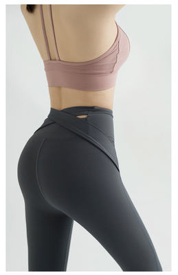 NEW HIGH WAIST YOGA PANTS Vrouwen EUROPA EN DE VEREENIGDE STATEN Perzik heup oefening strak hardlopen snelheid droog yoga kleding nek