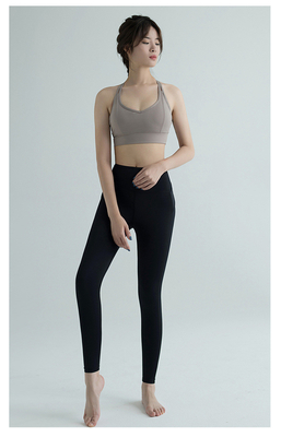 NEW HIGH WAIST YOGA PANTS Vrouwen EUROPA EN DE VEREENIGDE STATEN Perzik heup oefening strak hardlopen snelheid droog yoga kleding nek