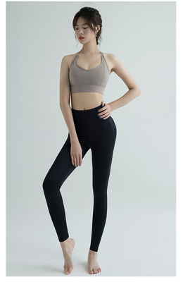 NEW HIGH WAIST YOGA PANTS Vrouwen EUROPA EN DE VEREENIGDE STATEN Perzik heup oefening strak hardlopen snelheid droog yoga kleding nek