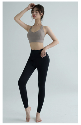NEW HIGH WAIST YOGA PANTS Vrouwen EUROPA EN DE VEREENIGDE STATEN Perzik heup oefening strak hardlopen snelheid droog yoga kleding nek