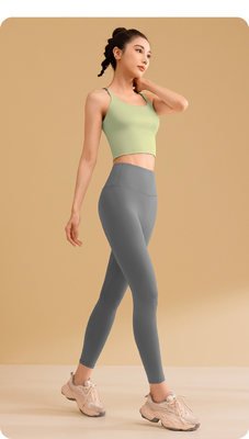 Nieuwe solide kleuren splicing yoga kleding snel droog schokbestendig verzamelen zonder sporen schoonheid terug sport fitness kleding vests