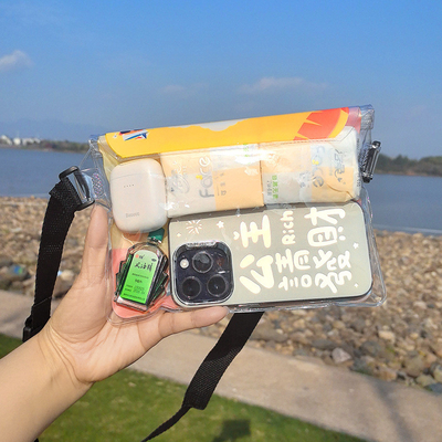3 LAYER GESloten GROOT MOBIEL TELEFOON waterdicht VAK SCHEME STRAAT ZWEMEN waterdicht FANNY PACK PVC RAFTING OUTDOOR SEA