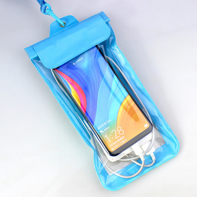 Waterdicht mobiele telefoon tas opladen buiten regendicht grote mouw hoofdtelefoon stofdicht aanrakingsdicht waterdicht tas