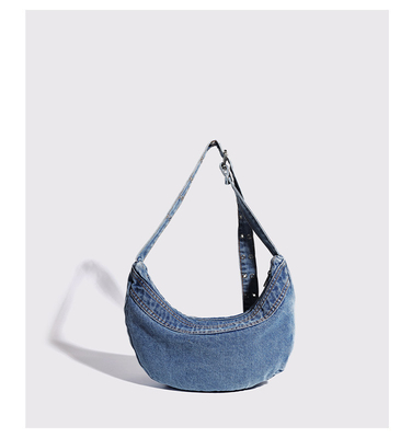 2024 CROSS-BORDER Nieuwe onderarmtas NICHE design retro was denim tas senior dumping tas