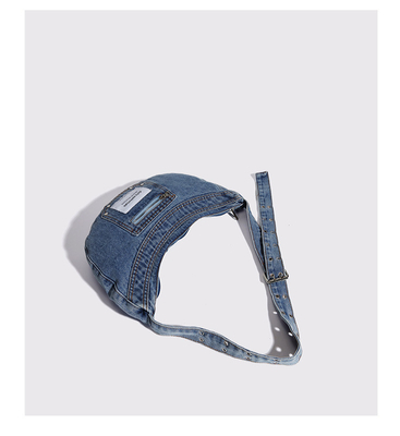 2024 CROSS-BORDER Nieuwe onderarmtas NICHE design retro was denim tas senior dumping tas