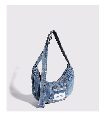 2024 CROSS-BORDER Nieuwe onderarmtas NICHE design retro was denim tas senior dumping tas
