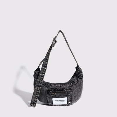 2024 CROSS-BORDER Nieuwe onderarmtas NICHE design retro was denim tas senior dumping tas