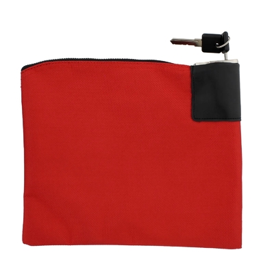 Waterdichte zak met slot en twee sleutels, nylon zak, bankzak met rits.