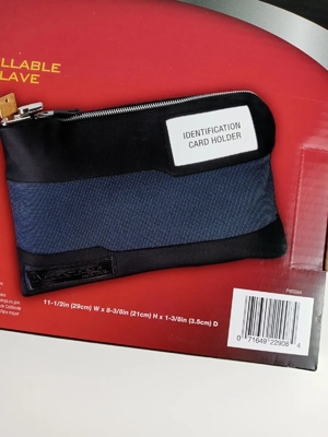 Waterdichte zak met slot en twee sleutels, nylon zak, bankzak met rits.