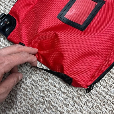 GROOT BENNER EXPLOSIV BANKBAG ZIPPER BAG Rode nylon beveiligingsbeurs medicijntas pistool AMMO BAG